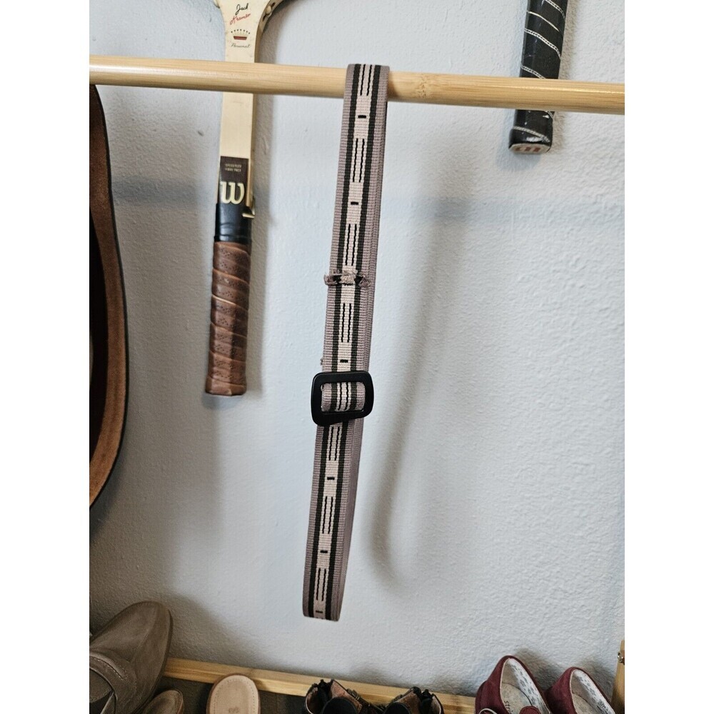 Bison Designs Nylon Activewear Unisex Belt Black Brown  Made in USA Size Medium